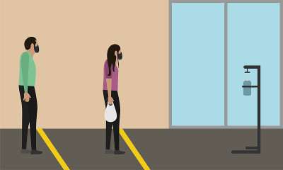 人们在社交中保持距离