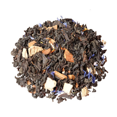 茶混合干姜，红花和玉米花瓣儿