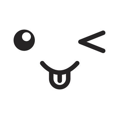 黑白卡哇伊表情脸