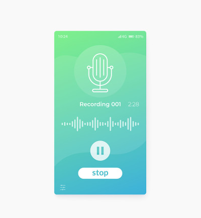 音频录制app手机ui设计