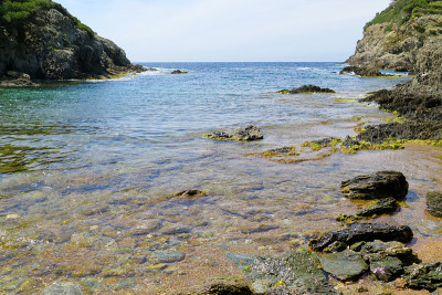Porquerolles岛，大海和岩石