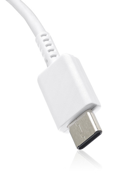 USB类型-c插头连接器隔离在白色