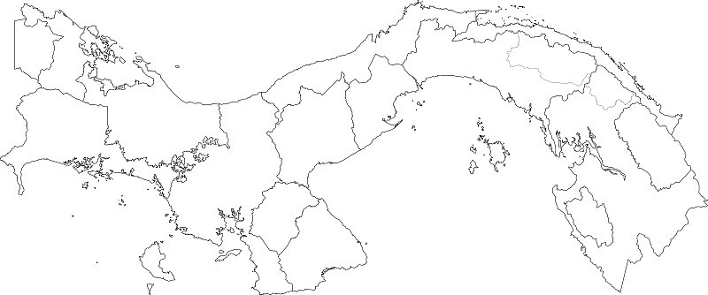 巴拿马白地图