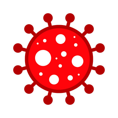 冠状病毒、Covid-19、nCOV、MERS-CoV新型冠状病毒细胞印记。Covid - 19红色