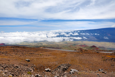 夏威夷大岛上莫纳罗亚火山的壮丽景色