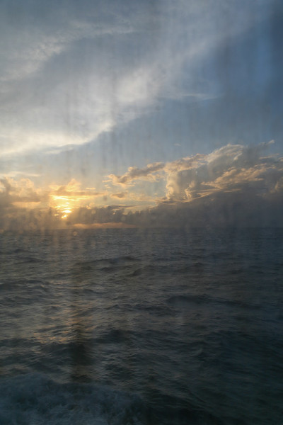 日落海