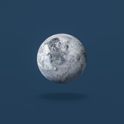 蓝色背景上的厄里斯行星