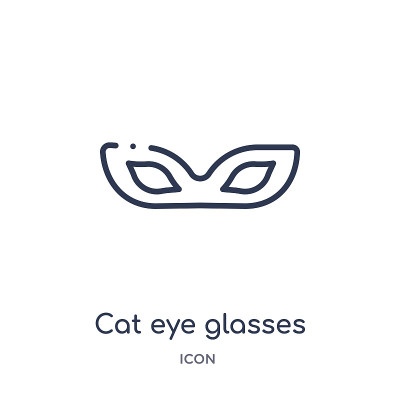 Linear cat eye glasses icon from Clothes outline c