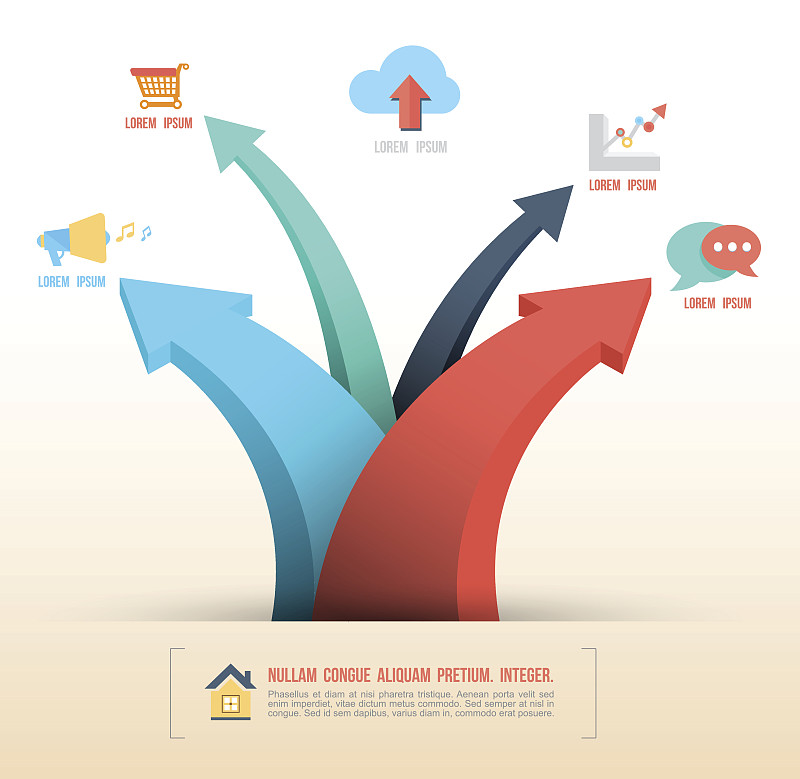 箭头3d指向图标_模板素材-稿定设计