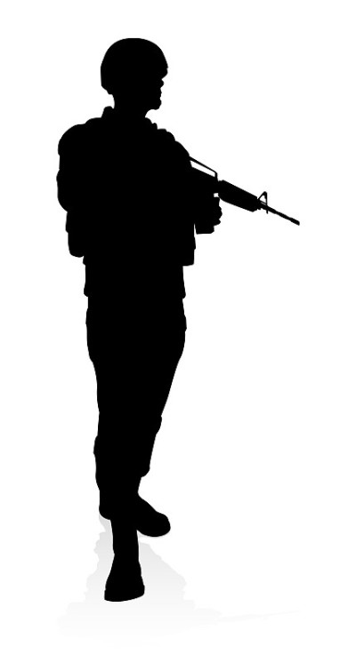 士兵高品质剪影