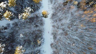 积雪土路