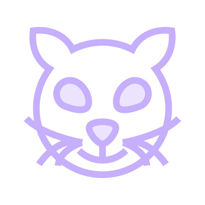 猫颜色线矢量图标