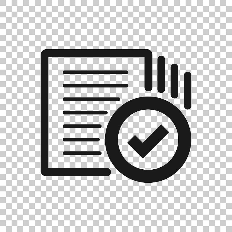 Compliance document icon in transparent style. App