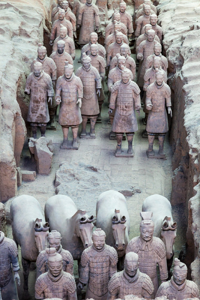 中国西安的兵马俑