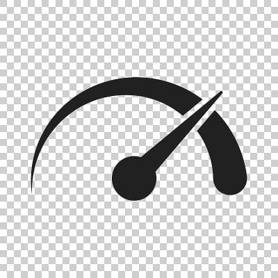 仪表板矢量图标。Level meter speed vector插图。