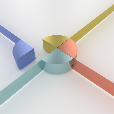 3d渲染彩色标志的商业概念信息图形