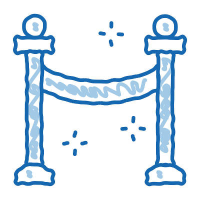 关闭的涂鸦图标手绘插图