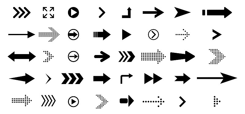 A set of arrows for websites