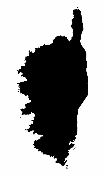 科西嘉岛轮廓图
