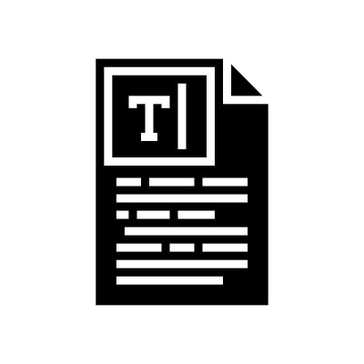 文案文字字形图标矢量插图