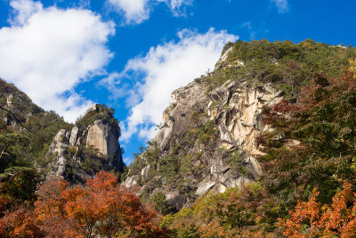秋天的御岳升仙峡