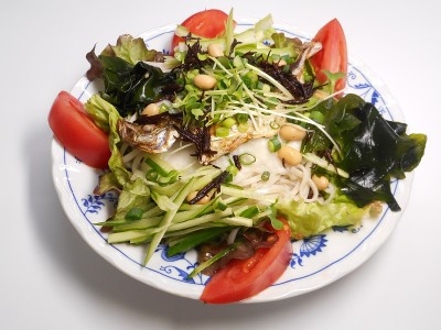 马鲛鱼蔬菜碎山药荞麦面