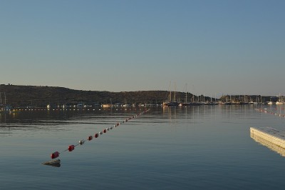 冈贝，博德鲁姆爱琴海海湾和海滩的全景