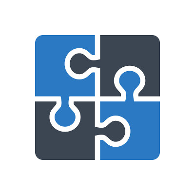 全局解决方案矢量字形图标