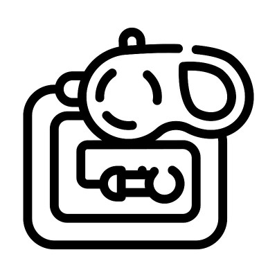 宠物皮带线图标矢量插图标志