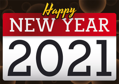 Calendar like Sign for 2021 New Year Celebration