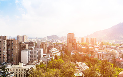 智利圣地亚哥市中心的景色