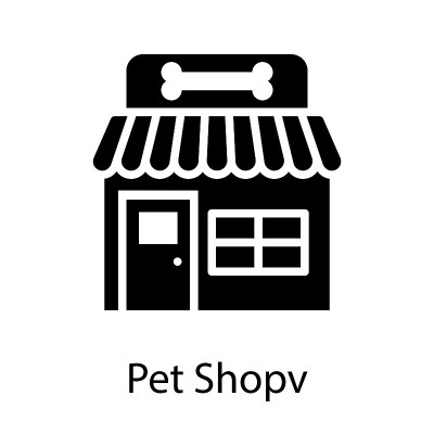 宠物店矢量固体图标设计插图。兽医符号在白色背景EPS 10文件
