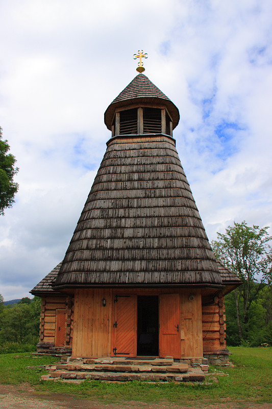 Wola Michowa的木制教堂(波兰Bieszczady)