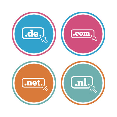 顶级域名的迹象。De, Com, Net和Nl。