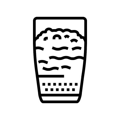 拿铁咖啡线条图标矢量插图