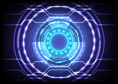 Element of computer data. Abstract hologram hi-tec