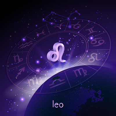 Vector illustration of 3D sign and constellation L