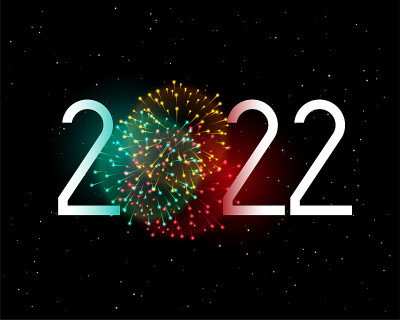 2022年新春烟花迎新背景
