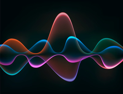 声波。抽象的运动声波。矢量插图。
