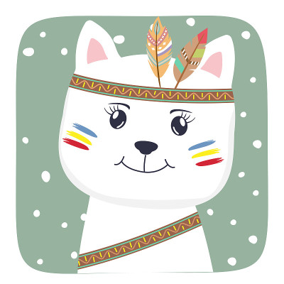 可爱的卡通猫宝宝