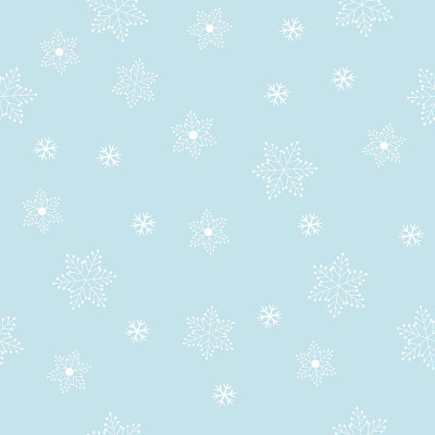 冬季背景有雪花，无缝蓝白图案