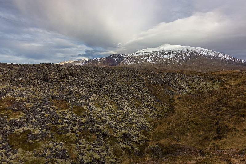 冰岛的冰川Snaefellsjökull