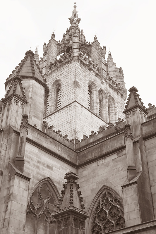 St Giles Cathedral Church Facade, Royal Mile;爱丁堡