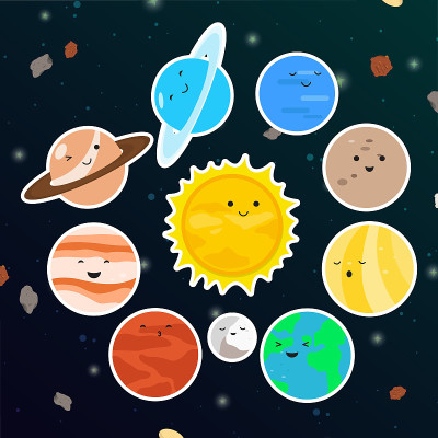 关于宇宙太阳系的插图