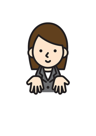 穿着西装工作的年轻女子