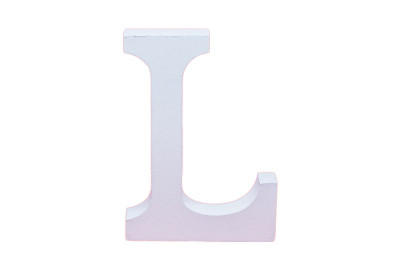 白色背景上的白色大写字母L