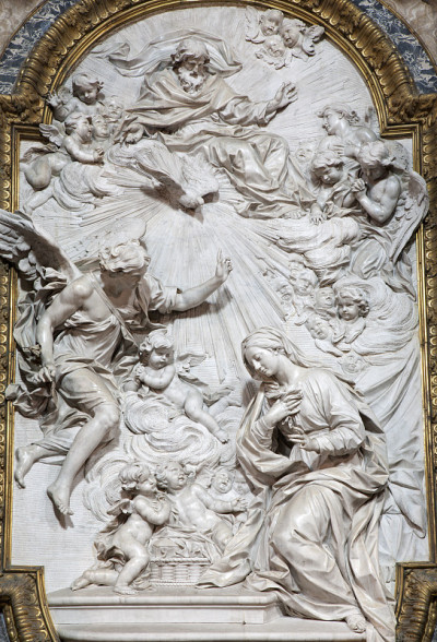 罗马-天使报喜救济从chiesa di Sant Ignazio