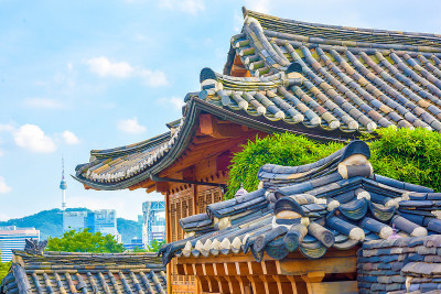 韩国首尔北川韩屋村。