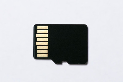 micro sd卡的后视图，宏