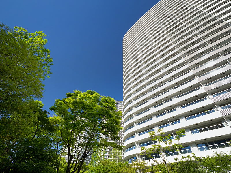 横滨的高层公寓区，神奈川县